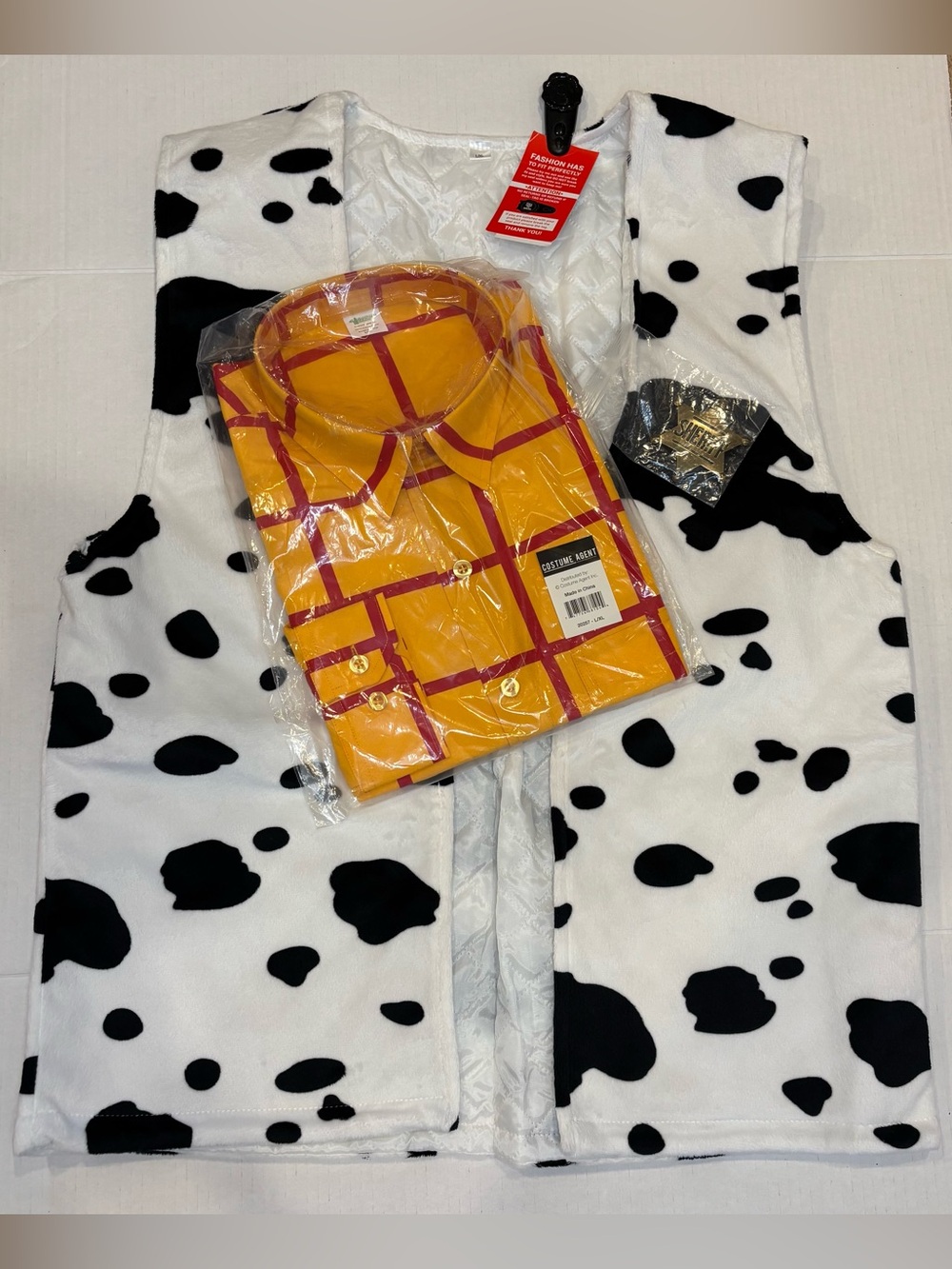 Sheriff Woody Cowboy Shirt Halloween Costume Cosplay  Toy Story Character Outfit